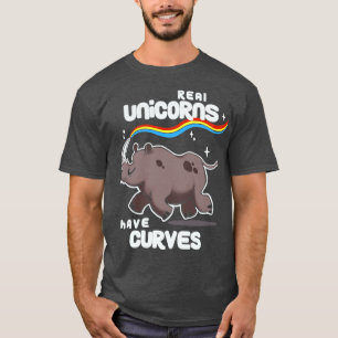 Chubby Real Unicorns Funny Inspiration Quote Cut T-Shirt