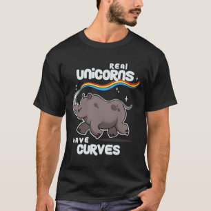 Chubby Real Unicorns - Funny Inspiration Zitat - T-Shirt