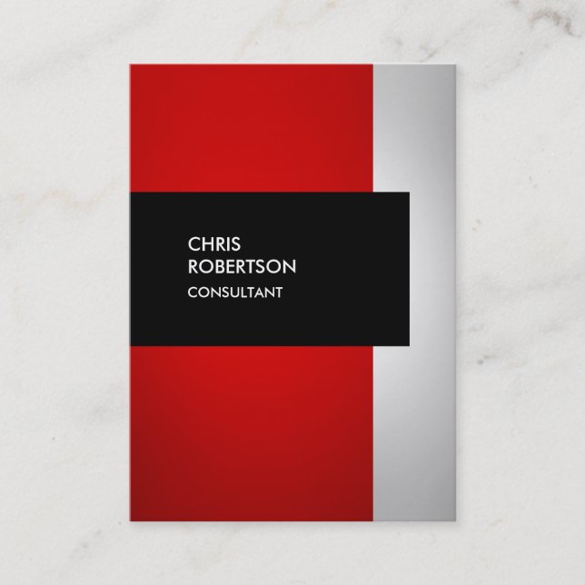 Chubby Red Gray Black Creative Business Card Visitenkarte (Vorderseite)