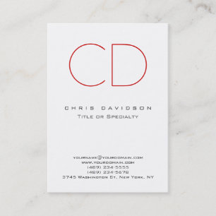 Chubby Red Schwarz-weiß Contemporary Business Card Visitenkarte