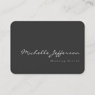 Chubby Rounded Corner Shadow Gray Business Card Visitenkarte