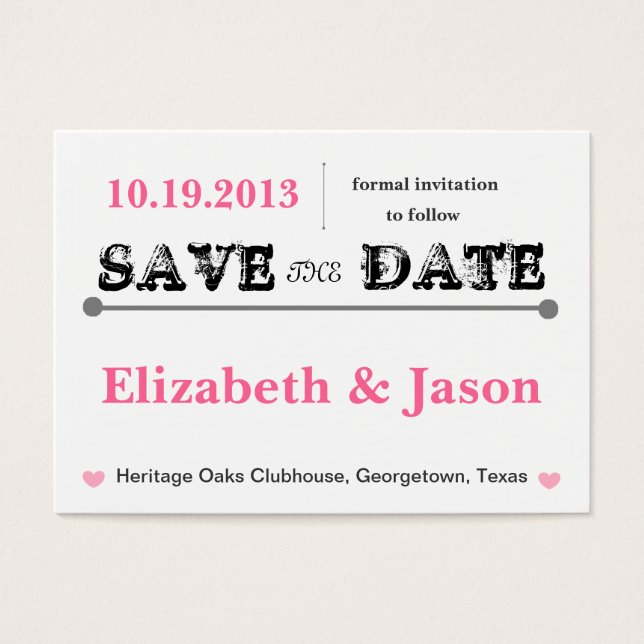 Chubby Save the Date Cards (Vorderseite)