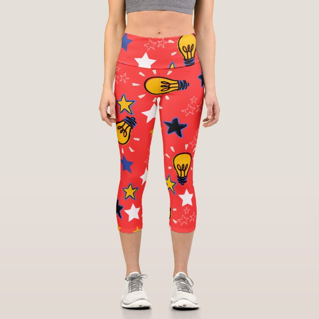 Chubby schicke moderne, mädchenhaft hübsche Lichte Capri Leggings (Vorderseite)
