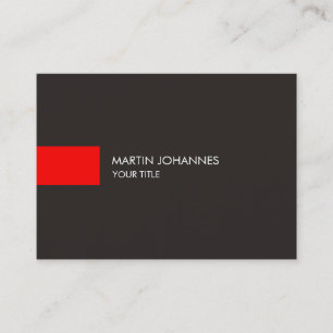 Chubby Schlicht Beruflich Red Gray Business Card Visitenkarte