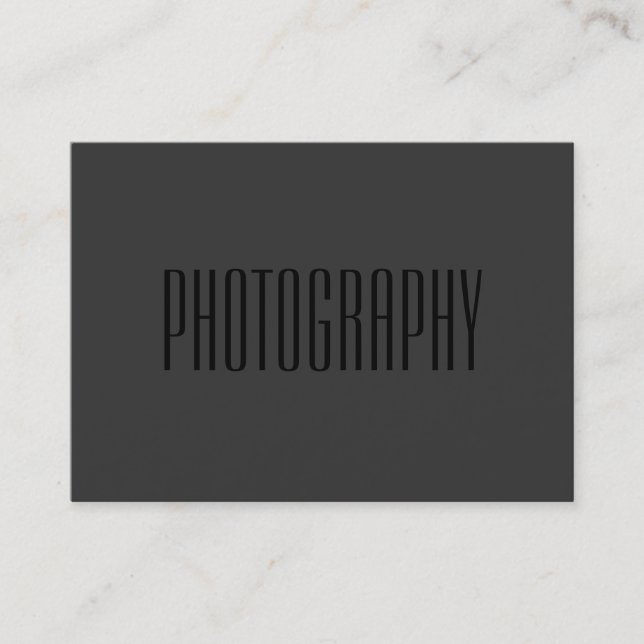Chubby Simple Black Out Fotograf Business Card Visitenkarte (Vorderseite)