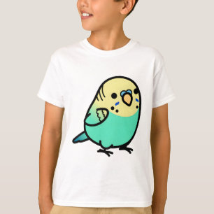 Chubby Sky Blue Yellow-Heads-Budgie T-Shirt