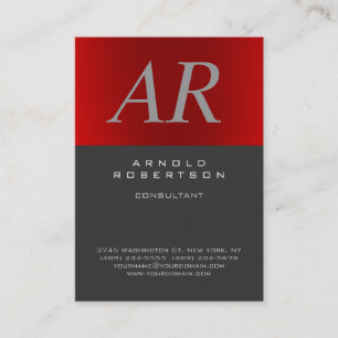 Chubby Style Italia Gray Monogram Business Card Visitenkarte