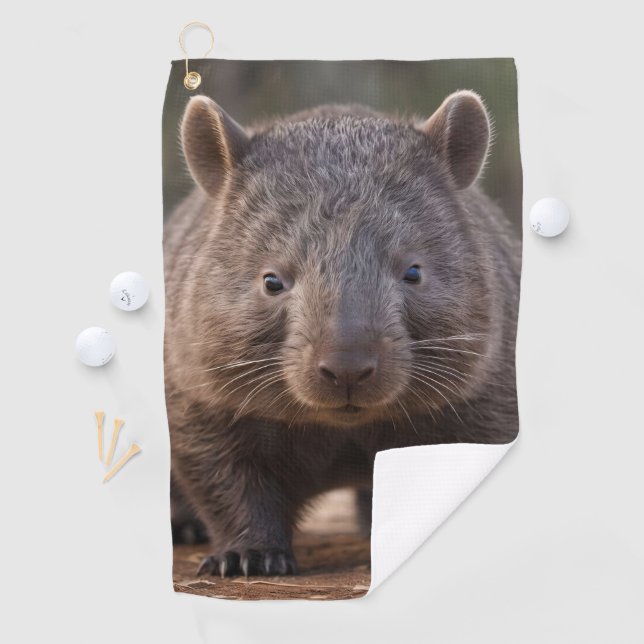 Chubby The Australian Wombat, Golfhandtuch (Insitu)