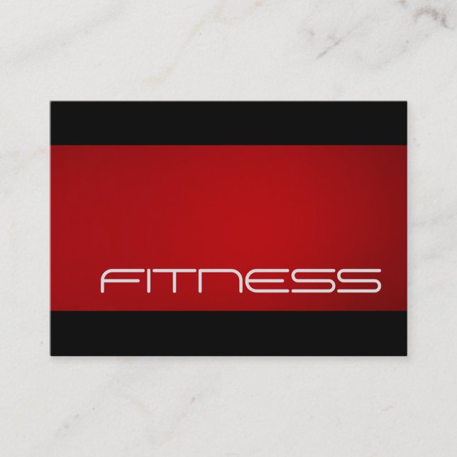 Chubby Trend Black Red Fitness Sport Business Card Visitenkarte (Vorderseite)