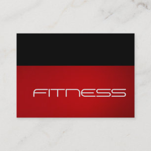 Chubby Trend Black Red Fitness Sport Business Card Visitenkarte