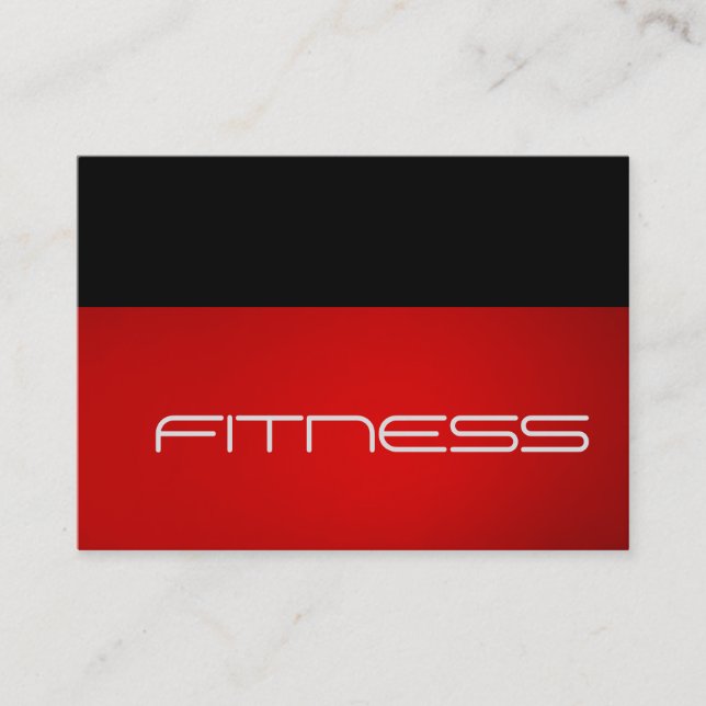 Chubby Trend Black Red Fitness Sport Business Card Visitenkarte