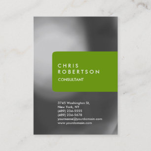 Chubby Trendy Gray Muster Green Business Card Visitenkarte
