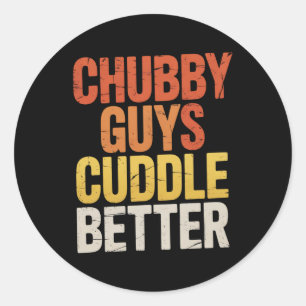 Chubby Typ Cuddle Better Gay Bär LGBTQ Prix Runder Aufkleber