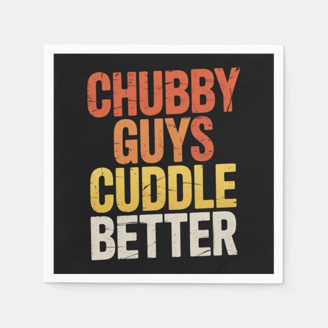 Chubby Typ Cuddle Better Gay Bär LGBTQ Prix Serviette (Vorderseite)