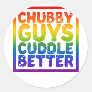 Chubby Typ Cuddle Better - Gay Bear Runder Aufkleber