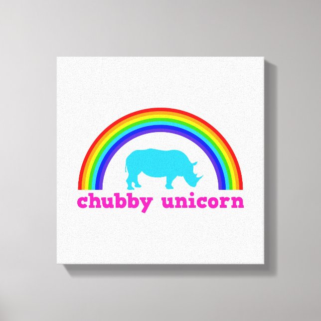 Chubby Unicorn Leinwanddruck (Vorderseite)