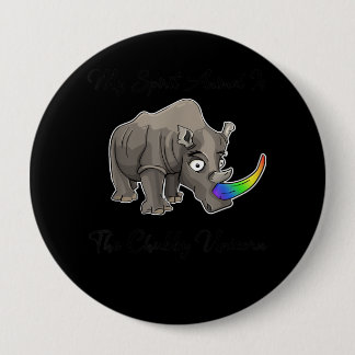 Chubby Unicorn Rhino Niedliches Adortium Button