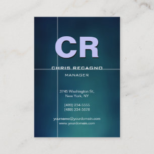 Chubby Vertical Blue Pattern Business Card Visitenkarte