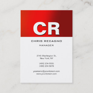 Chubby Vertical Red Strip White Business Card Visitenkarte