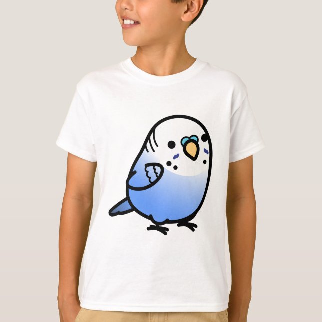 Chubby Violet Budgie T-Shirt (Vorderseite)