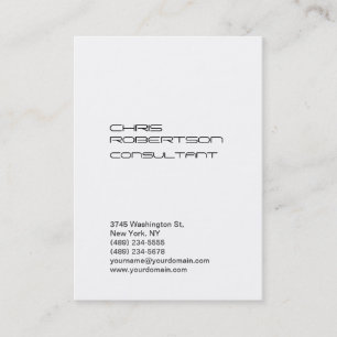 Chubby White Schlicht Attraktive Business Card Visitenkarte