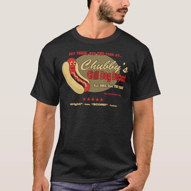 Chubby&x27;s Chili Dog Depot - Tucker und Dale Ess T-Shirt (Vorderseite)