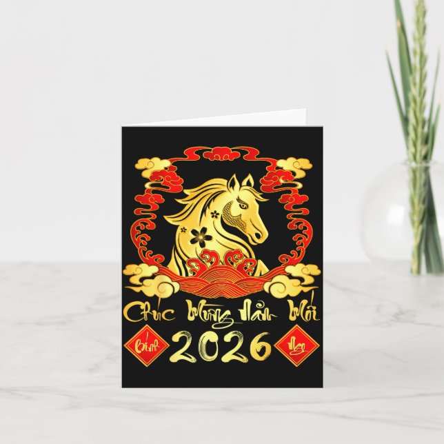 Chuc Mung Nam Moi 2026 Tet Vietnamese Lunar New Ye Karte (Vorderseite)