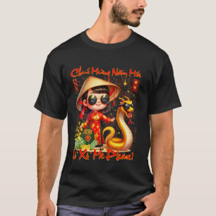 Chuc Mung Nam Moi Kids Girl Niedlich vietnamesisch T-Shirt