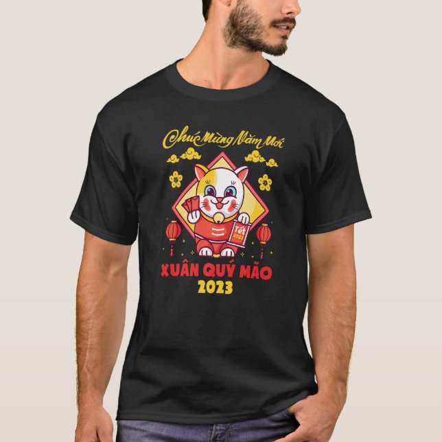 Chuc Mung Nam Moi Quy Mao 2023 Vietnamesisch Lunar T-Shirt (Vorderseite)