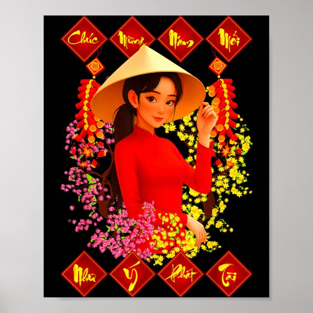 Chuc Mung Nam Moi Tet Binh Ngo 2026 Vietnamese Gir Poster (Vorne)