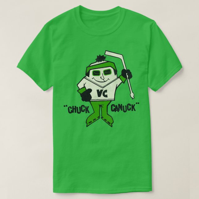 Chuck Canuck Retro Defunktional Ice Hockey Mascot T-Shirt (Design vorne)