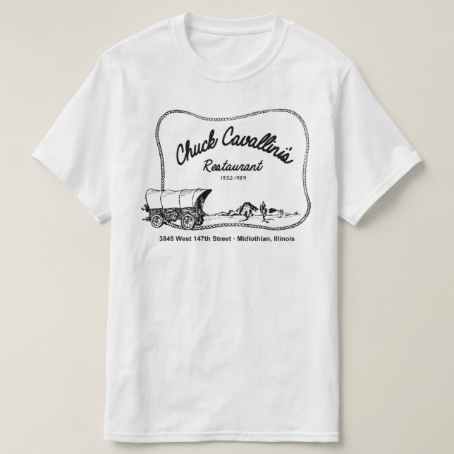 Chuck Cavallini's Restaurant, Midlothian, Illinois T-Shirt (Design vorne)
