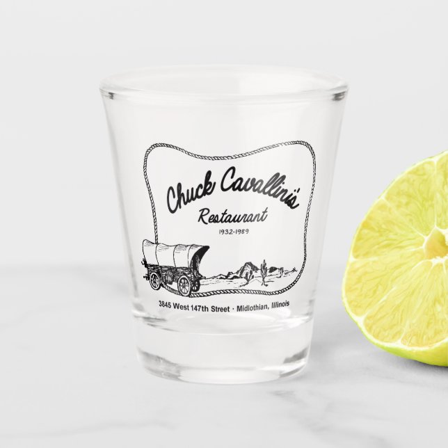 Chuck Cavallin's Restaurant, Midlothian, IL Schnapsglas (Vorderseite)
