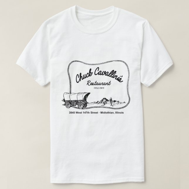 Chuck Cavallin's Restaurant, Midlothian, IL T-Shirt (Design vorne)