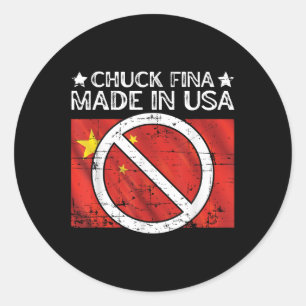 Chuck Fina China Handels Krieg Befreiungstag Trump Runder Aufkleber