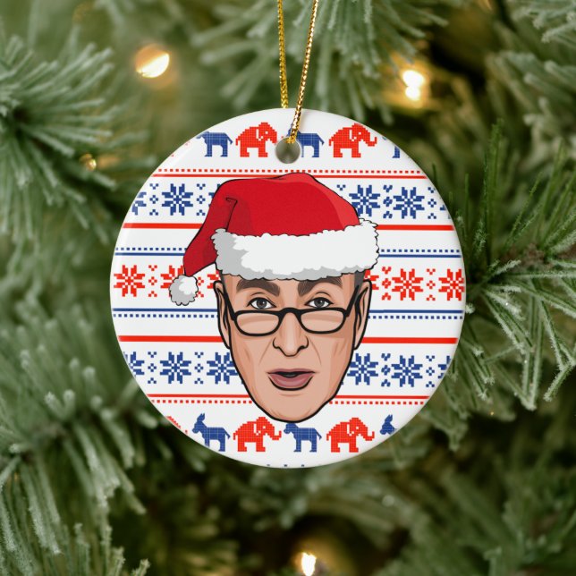 CHUCK SCHUMER CHRISTMAS KERAMIK ORNAMENT (Baum)