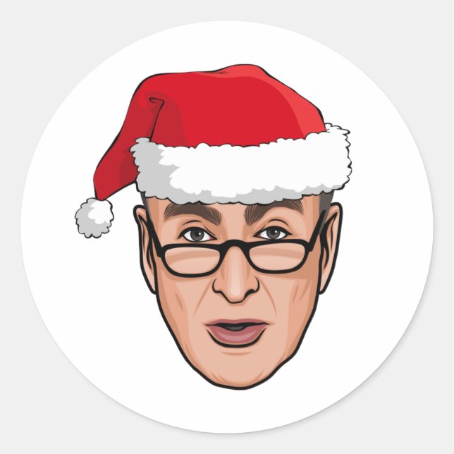 CHUCK SCHUMER CHRISTMAS RUNDER AUFKLEBER (Vorderseite)