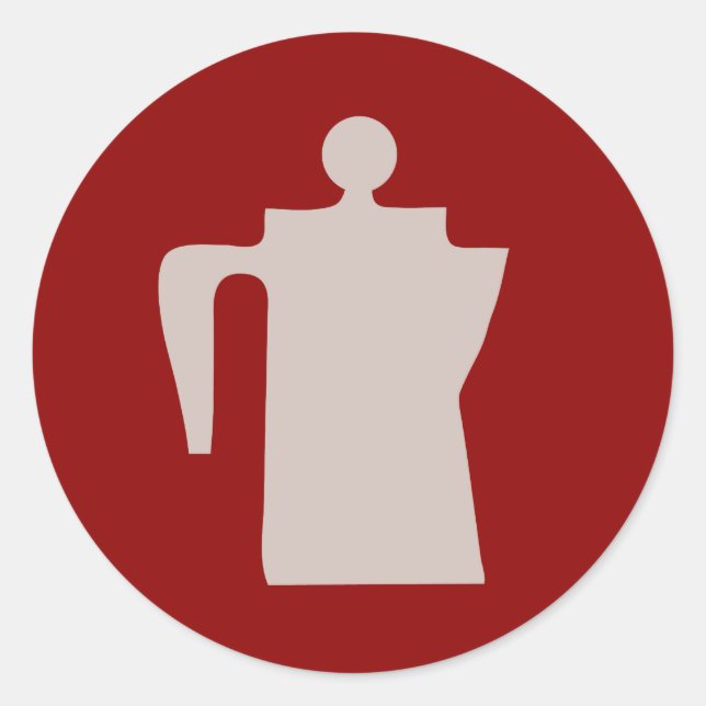 Chuck Wagon Coffee Pot - Cowboy Coffee Time Runder Aufkleber (Vorderseite)