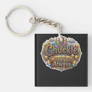 Chuckle Champions Always – Lustiges Sieg-Grafik-T- Schlüsselanhänger