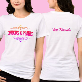 Chucks & Pearls Vote Kamala Tri-Blend Shirt