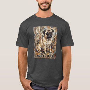 Chug-Hund Kubist - Kunsthund im Vintage-Stil  T-Shirt