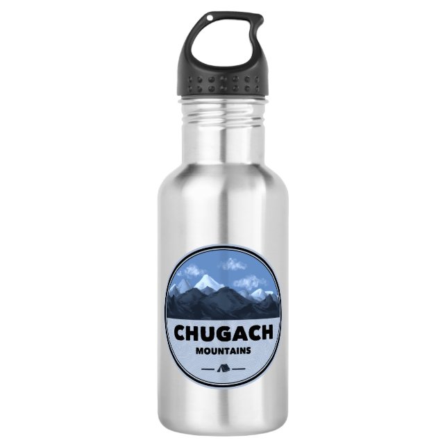 Chugach Mountains Alaska Camping Edelstahlflasche (Vorderseite)