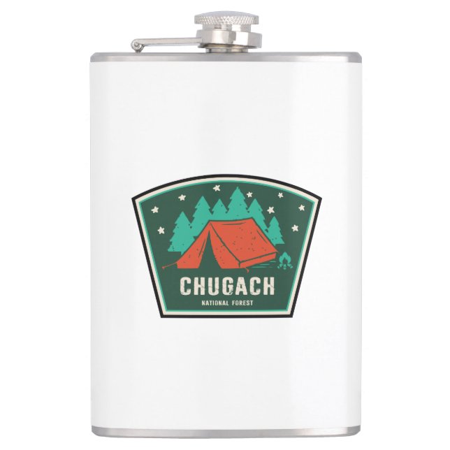 Chugach National Forest Camping Flachmann (Vorderseite)