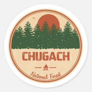Chugach National Forest Runder Aufkleber