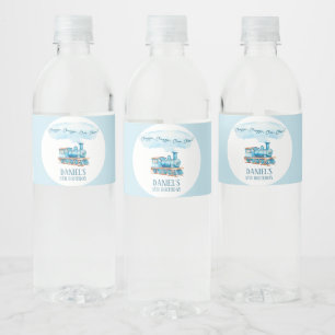 Chugga Choo Choo Vintage Zug Geburtstagsfeier Wasserflaschenetikett
