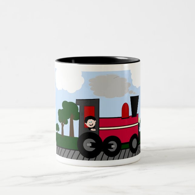 Chugga Choo Choo Zweifarbige Tasse (Mittel)