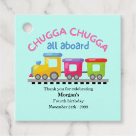 Chugga Choo Train Themed Cartoon Any Age Birthday Geschenkanhänger