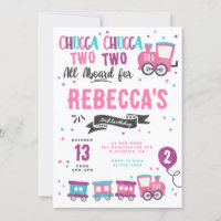 Chugga Chugga Choo Choo Girl Train Geburtstagspart