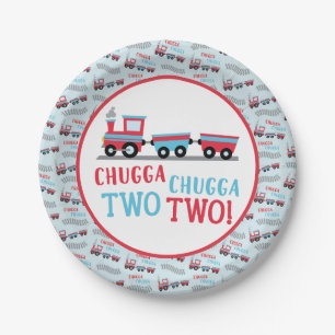 Chugga Chugga Two Train 2. Geburtstag Teller