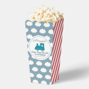 Chugga Chugga Two Two Blue 2nd Birthday Popcorn Geschenkschachtel
